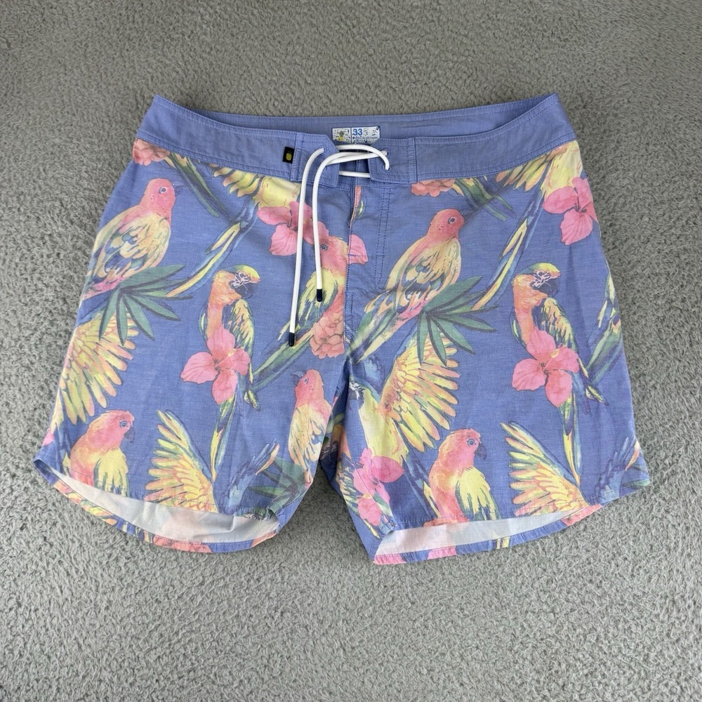 Chubbies Mens Multicolor Parrot board shorts Swim Trunks Mens size‎ 33